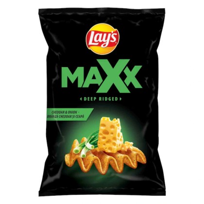 LAY'S CHIPS MAXX CHEDDAR ONION 130G (21BUC)