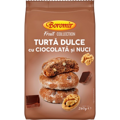 BOR.TURTA DULCE CU CIOCO SI NUCI 260G*12