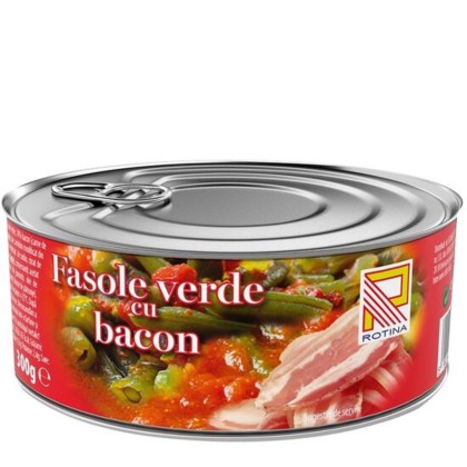 ROTINA FASOLE VERDE CU BACON 300gR 6/BAX