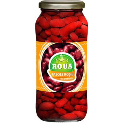 ROUA FASOLE ROSIE IN SARAMURA BORCAN 540gr 12/B