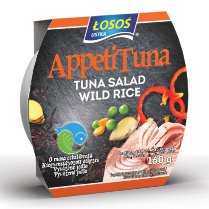 SALATA CU TON SI OREZ SALBATIC,GHIMBIR SI LEGUME 160G LOSOS