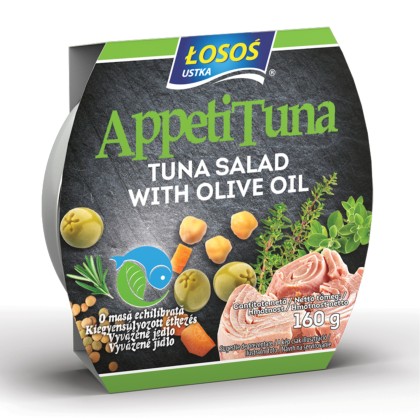 SALATA MEDITERANEANA CU TON SI LEGUME IN ULEI DE MASLINE 160G LOSOS