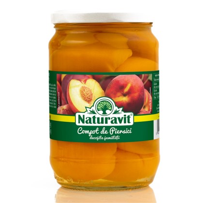COMPOT DE PIERSICI DECOJITE JUMATATI NATURAVIT 700G