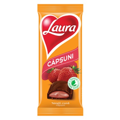LAURA TABLETA LAPTE CAPSUNI 92G