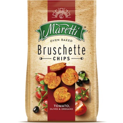 MARETTI BRUSCHETTE TOMATO, OLIVES & OREGANO 70gr 15/BAX