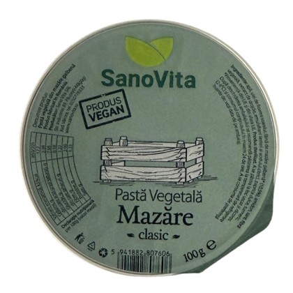 SNV PASTA VEGETALA DIN MAZARE GALBENA 100gr 24/bax