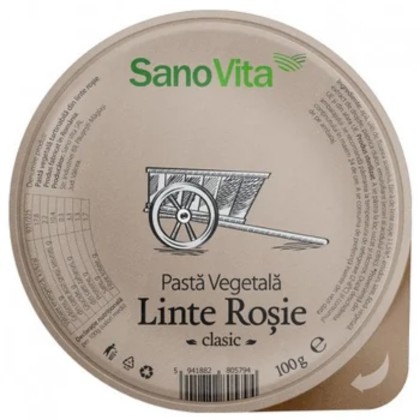 SNV PASTA VEGETALA TARTINABILA DIN LINTE ROSIE 100gr 24/bax