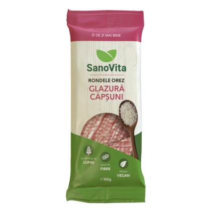 SNV RONDELE DIN OREZ CU GLAZURA CAPSUNI 66gr 36/bax