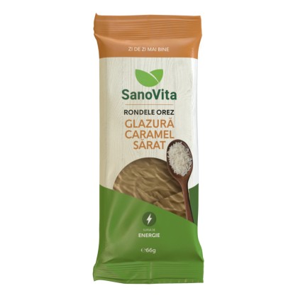 SNV RONDELE DIN OREZ CU GLAZURA CARAMEL SARAT 66gr 36/bax