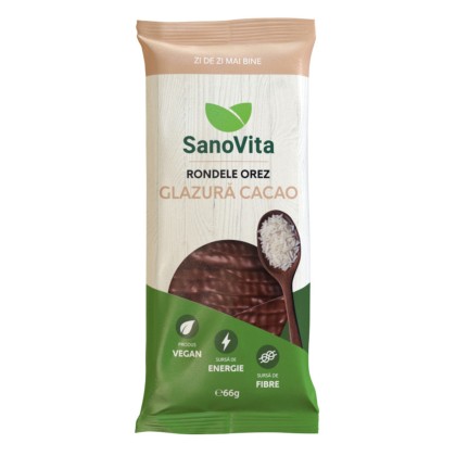 SNV RONDELE DIN OREZ CU GLAZURA DE CACAO 66gr 36/bax