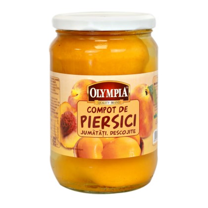 OLYMPIA - COMPOT PIERSICI JUMATATI DECOJ. borcan 720ML, 6 BUC/BAX