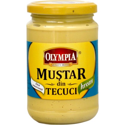 OLYMPIA - MUSTAR CU HREAN, borcan 314 ML 6 BUC/BAX