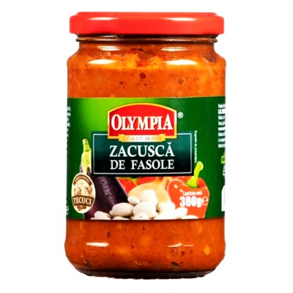 OLYMPIA - ZACUSCA DE FASOLE, borcan 314ML, 6 BUC/BAX