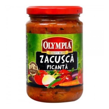OLYMPIA - ZACUSCA DE VINETE PICANTA, borcan 314ML, 6 BUC/BAX