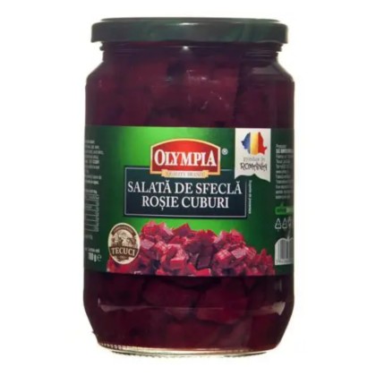 OLYMPIA - SALATA SFECLA ROSIE CUBURI, borcan 720ML, 6 BUC/BAX