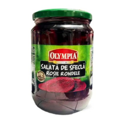 OLYMPIA - SALATA SFECLA ROSIE RONDELE, borcan 720ML, 6 BUC/BAX
