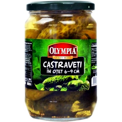 OLYMPIA - CASTRAVETI IN OTET, 6-9 cm borcan 720ML, 6 BUC/BAX