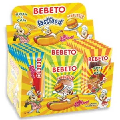 BEBETO FAST FOOD JELEU MIX 30G*24