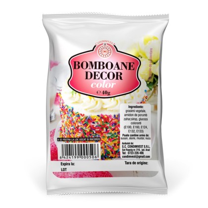 VERMICELI COLORATI ORNAMENTE PRAJITURI 40 G