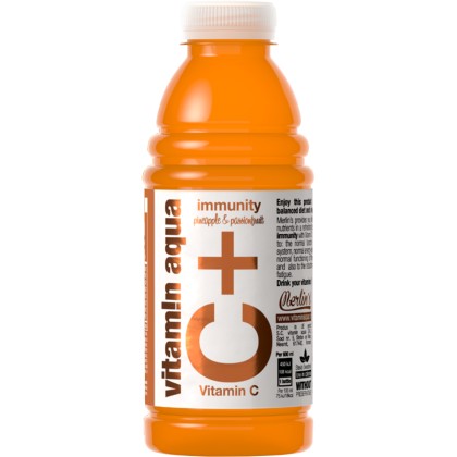 VITAMIN AQUA C+PINEAPPLE & PASSIONFRUIT 0.6L 6/BAX SGR*