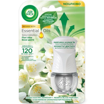 AIR WICK ODORIZANT APARAT EL+REZ.19ML WHITE FLOWER*6