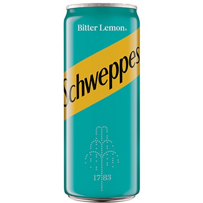 330 CAN X6 SCHWEPPES BITTER LEMON  SLEEK SGR*BUCATA