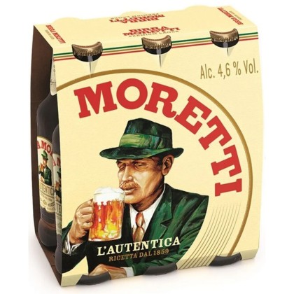 BIRRA MORETTI ST.0.33 6PACK 4/BAX SGR*