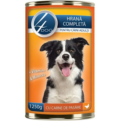 4DOG CONSERVA CU CARNE DE PUI 1240G (12B)