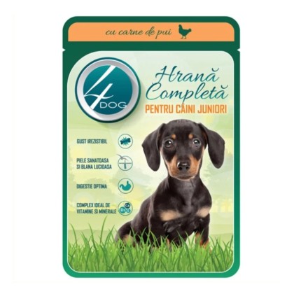 4DOG CAINE JUNIOR PUI IN SOS, PLIC 100G (24B)