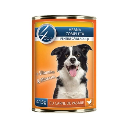 4DOG CONSERVA CU CARNE DE PUI 415G (24B)