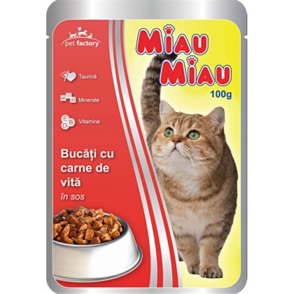 PLIC MIAU MIAU CU VITA IN SOS 100G (24B)