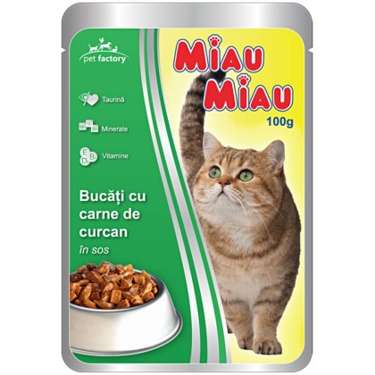 PLIC MIAU MIAU CURCAN IN SOS 100G (24B)