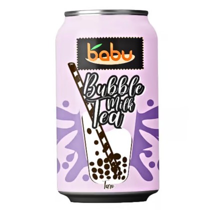 BABU BUBLE TEA  MILK TEA TARO 315ML 24/BAX SGR*