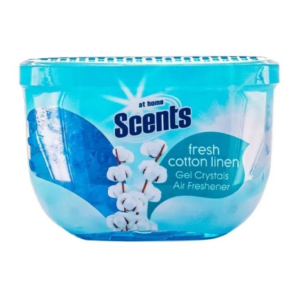 AT HOME ODORIZANT GEL 150GR CRYSTAL FRESH COTTON LINEN*24