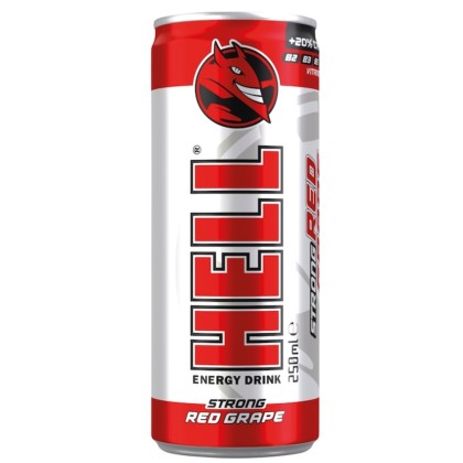 HELL ENERGY DRINK RED GRAPE 250ml 24/BAX SGR*