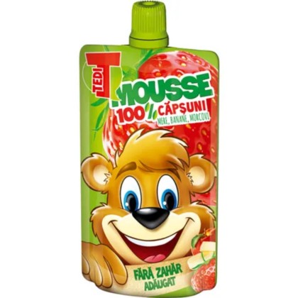 TEDI MOUSSE CAPSUNI 100gr 12/BAX BUCATA