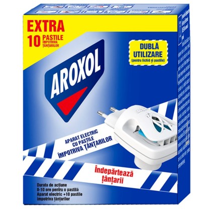 AROXOL APARAT EL2/1+10PASTILE TAXA VERDE INCLUS0.047LEI/B*12