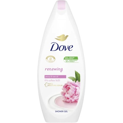 DOVE GEL DE DUS 450ML WOM RENEWING PEONY&ROSE SCENT*12