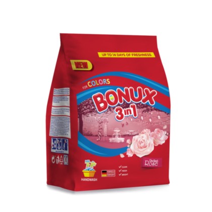 BONUX DETERGENT MANUAL 400GR 8SP 3IN1 ROSE*26