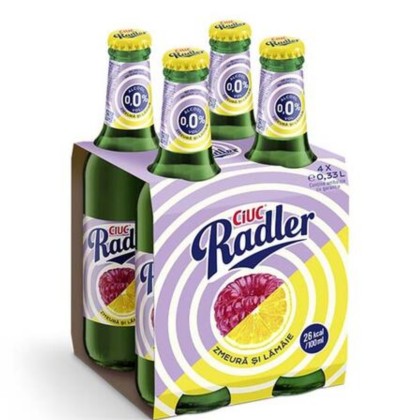 CIUC R.ZMEURA&LEMON ZERO ST.0.33L 4 PACK SGR*