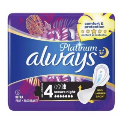 ALWAYS ABSORBANTE PLATINIUM ULTRA NIGHT 6BUC*20