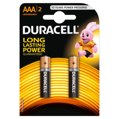 DURACELL BATERII ALKALINE R03 AAAK 2 BUC/SET