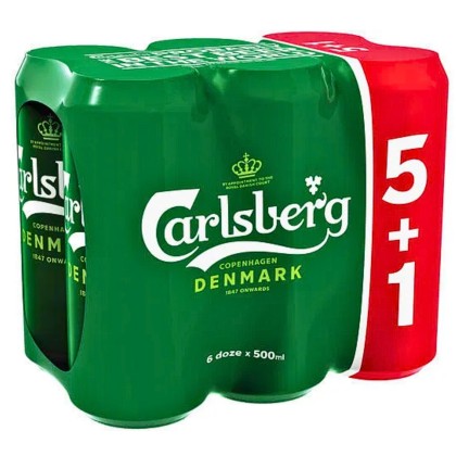 0.5L CARLSBERG 5+1 PACK SGR
