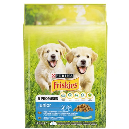 FRISKIES JR DOG CHKN&MLK&VEG 500G (12BUC)