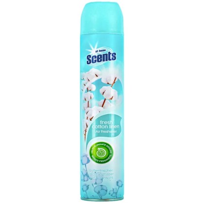AT HOME ODORIZANT SPRAY 400ML FRESH COTTON LINEN*12