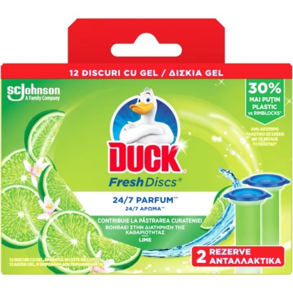 DUCK ODORIZANT WC FRESH DISCS GEL REZERVA 2*36ML LIME*10