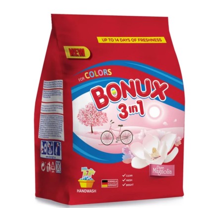 BONUX DETERGENT MANUAL 400GR 8SP 3IN1 PURE MAGNOLIA*26