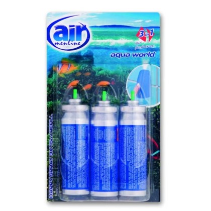 HAPPY SPRAY REZ.AIR MENLINE 3X15ML AQUA WORLD