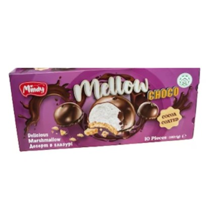 GAITANO-MINDY BISCUITI MELLOW GLAZURATI CACAO 140G (18B)