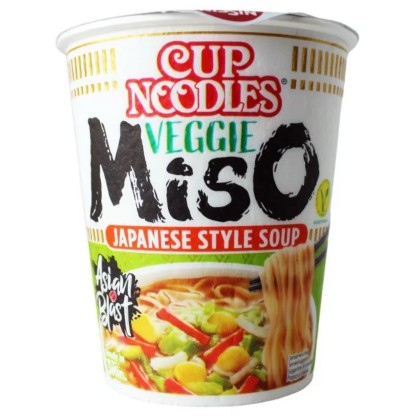 SUPA INSTANT NOODLES VEGGIE MISO NISSIN 8X64G